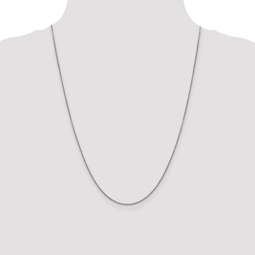 1.5mm D/C Cable Chain - White Gold