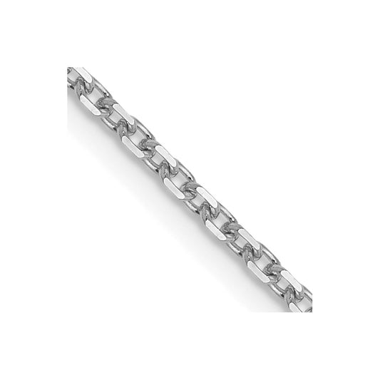 1.5mm D/C Cable Chain - White Gold