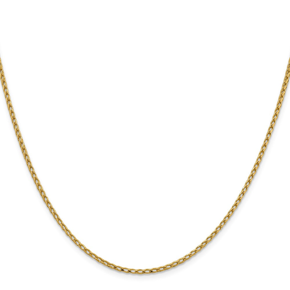 2.1mm D/C Open Franco Chain - Yellow Gold