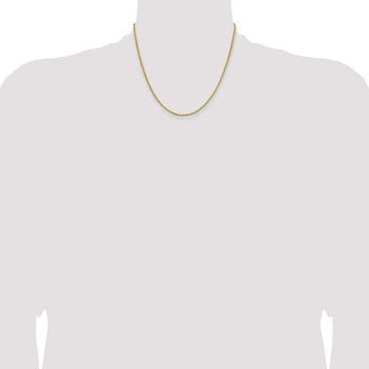 2.1mm D/C Open Franco Chain - Yellow Gold