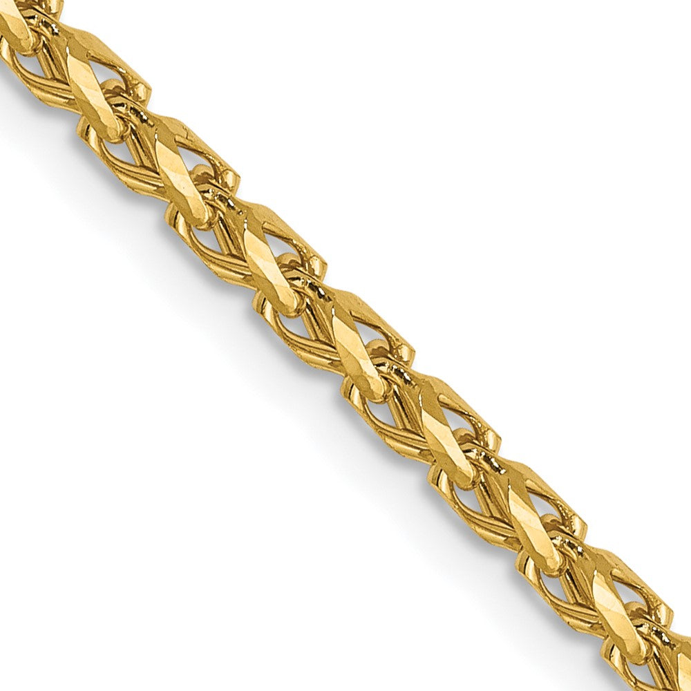 2.1mm D/C Open Franco Chain - Yellow Gold