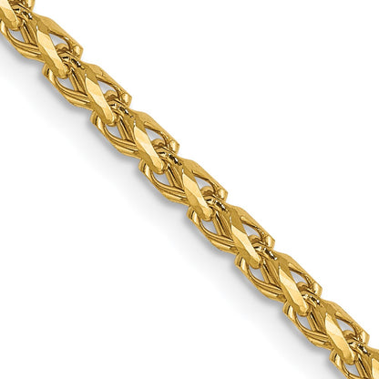 2.1mm D/C Open Franco Chain - Yellow Gold
