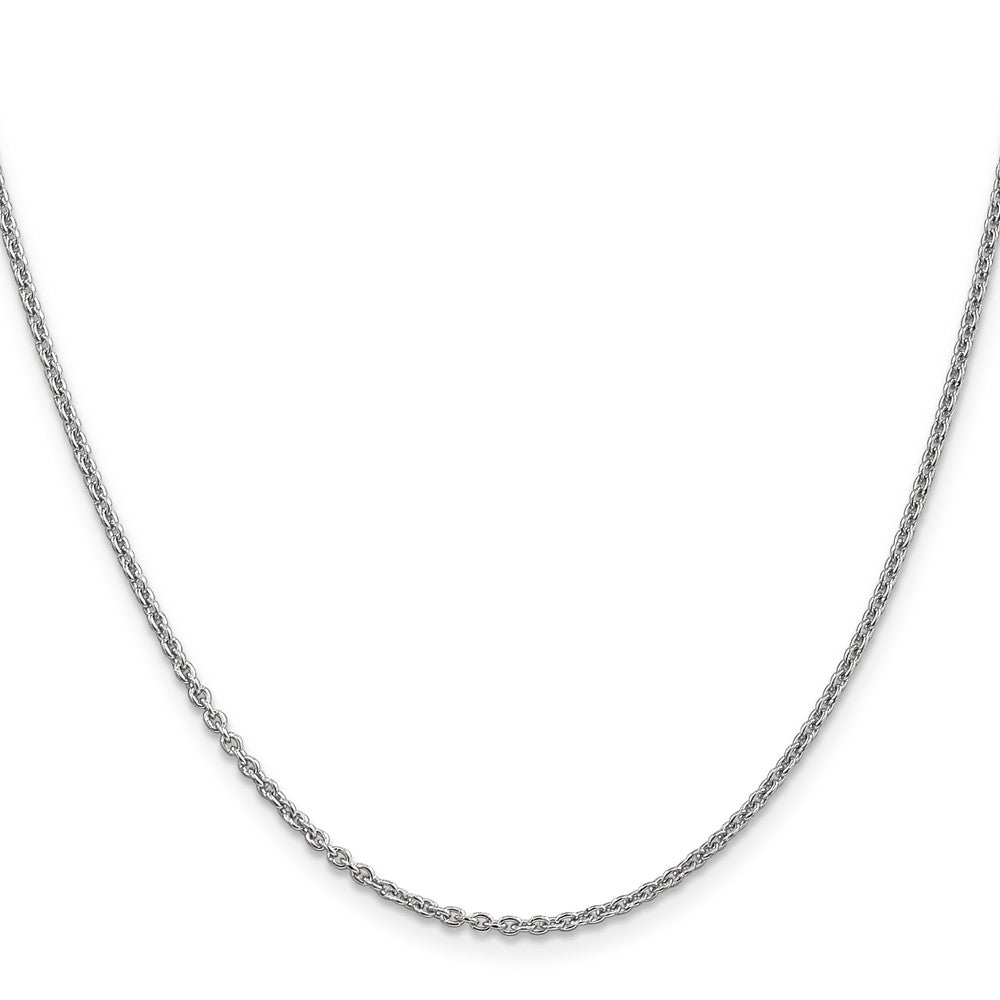 1.8mm Round Cable Chain - White Gold