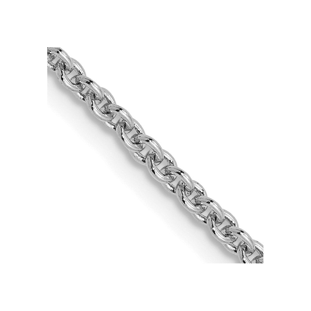 1.8mm Round Cable Chain - White Gold