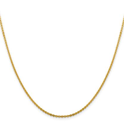 1.95mm Flat Cable Chain - Yellow Gold