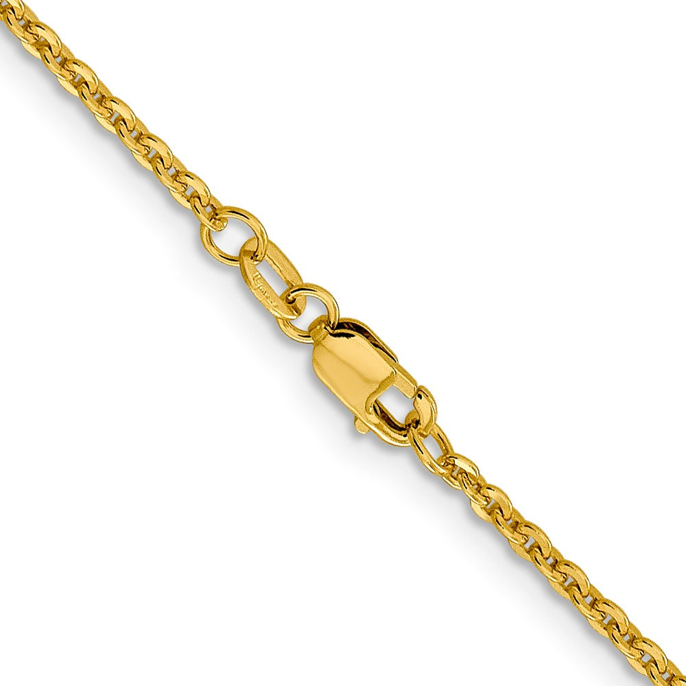 1.95mm Flat Cable Chain - Yellow Gold