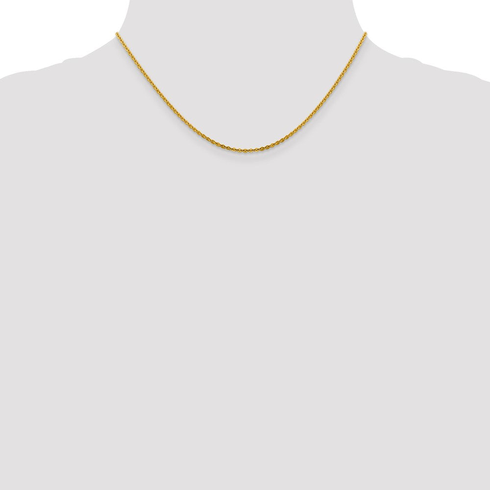 1.95mm Flat Cable Chain - Yellow Gold