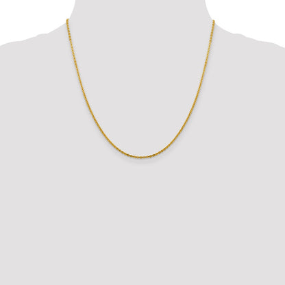 1.95mm Flat Cable Chain - Yellow Gold