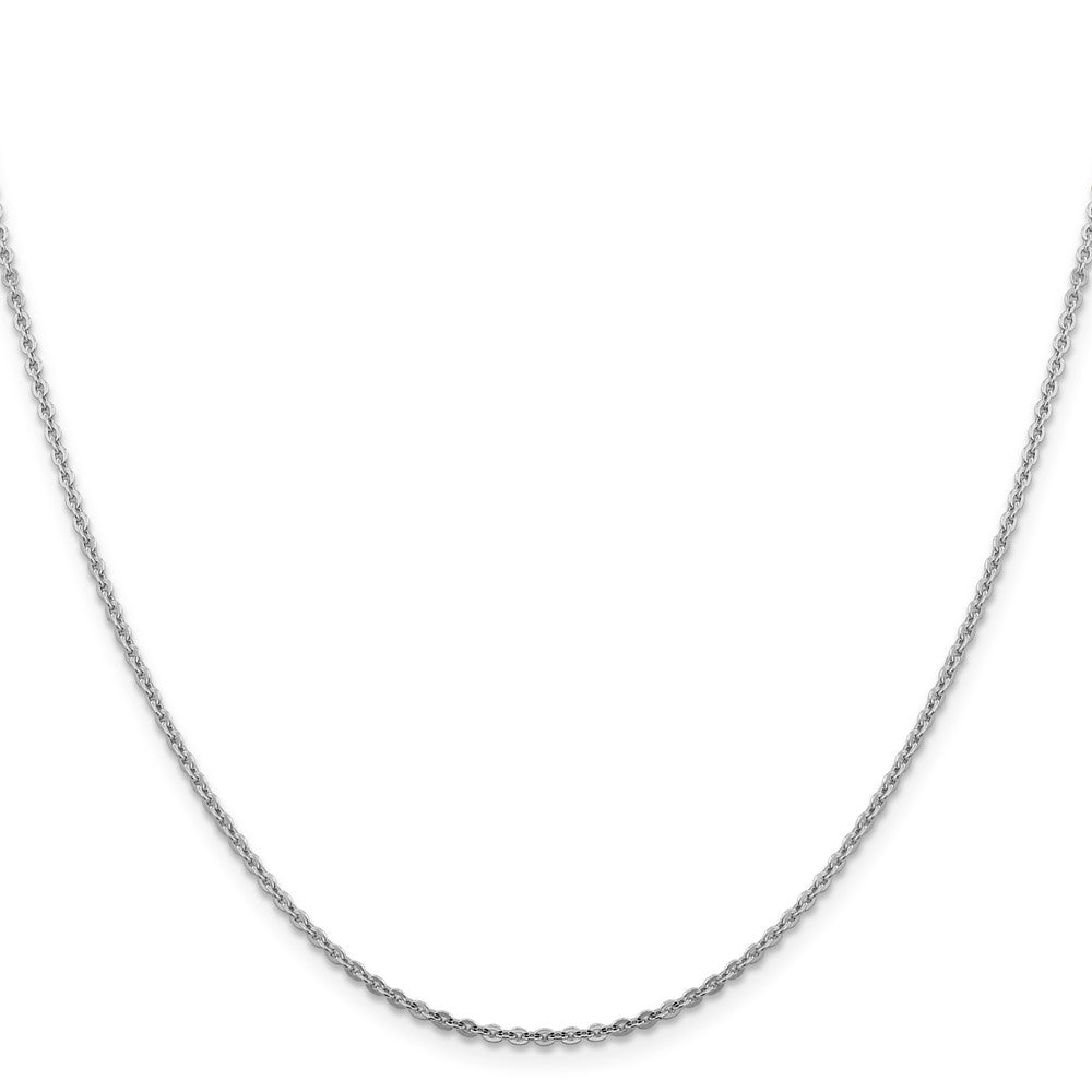 1.95mm Flat Cable Chain - White Gold