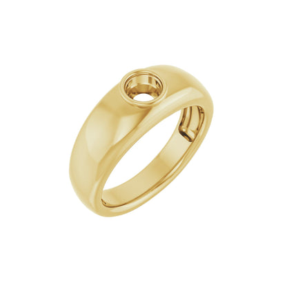 Natural Diamond Bezel-Set Solitaire Ring