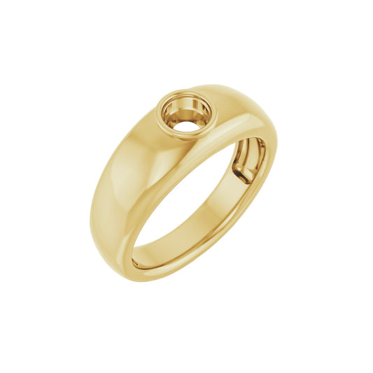 Natural Diamond Bezel-Set Solitaire Ring