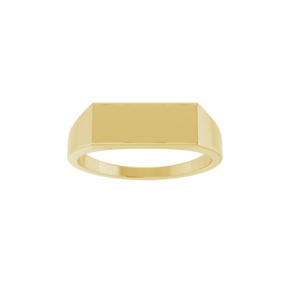 15x7 mm Rectangle Signet Ring