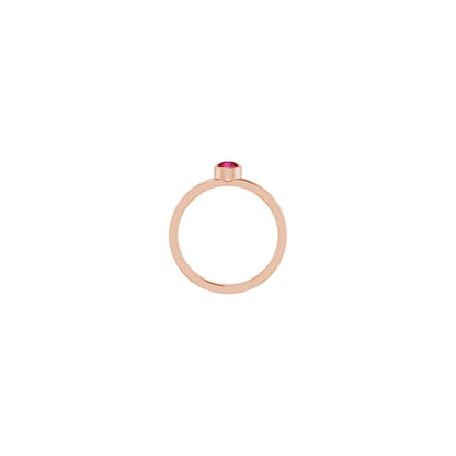 4 mm Natural Ruby Ring