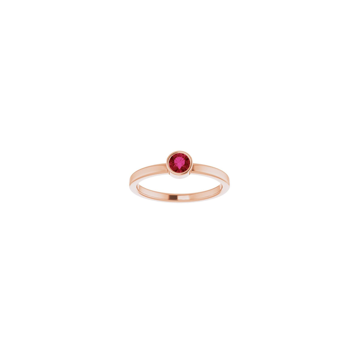4 mm Natural Ruby Ring