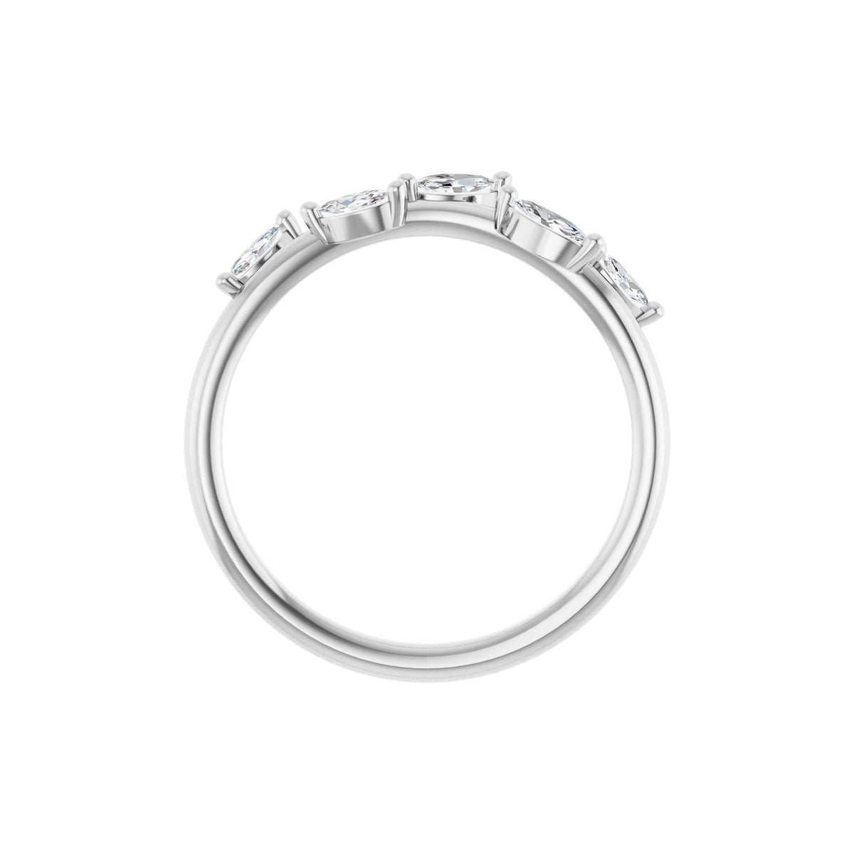 1/4 CTW Natural Diamond Leaf Ring