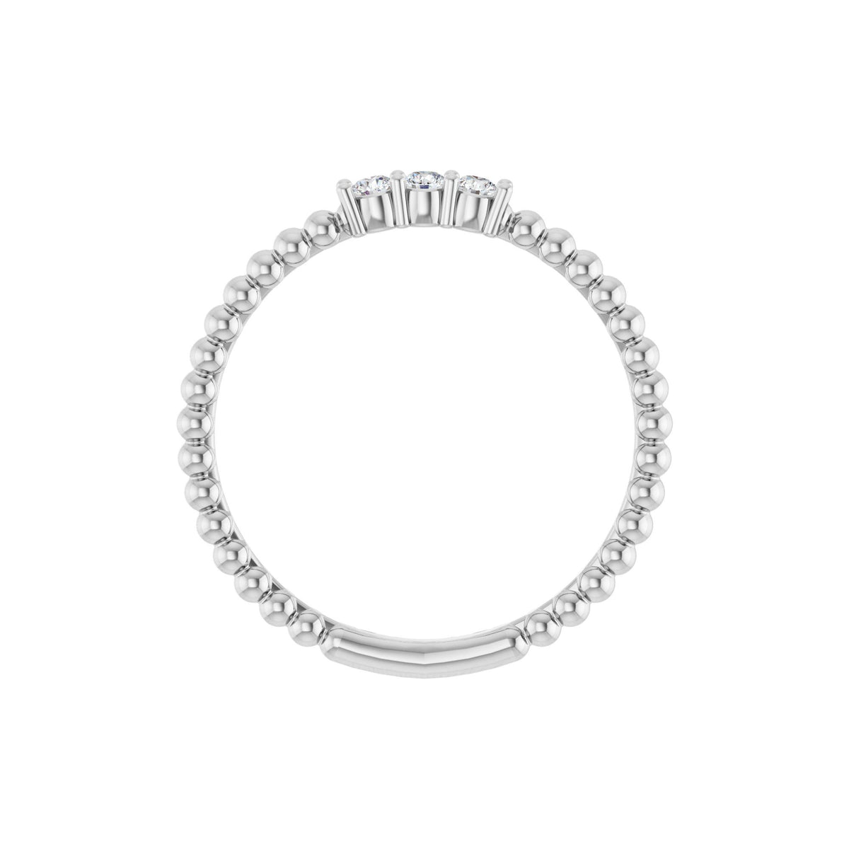 1/10 CTW Natural Diamond Beaded Ring