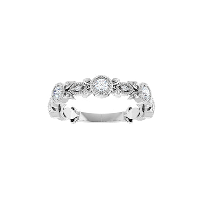 1/3 CTW Natural Diamond Leaf Ring