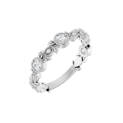 1/3 CTW Natural Diamond Leaf Ring