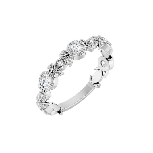 1/3 CTW Natural Diamond Leaf Ring