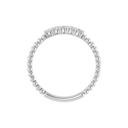 1/6 CTW Natural Diamond Stackable Ring