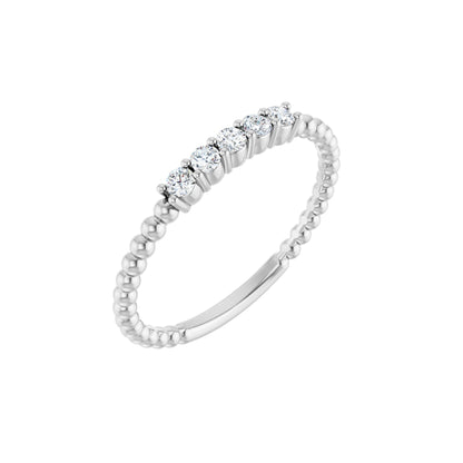 1/6 CTW Natural Diamond Stackable Ring