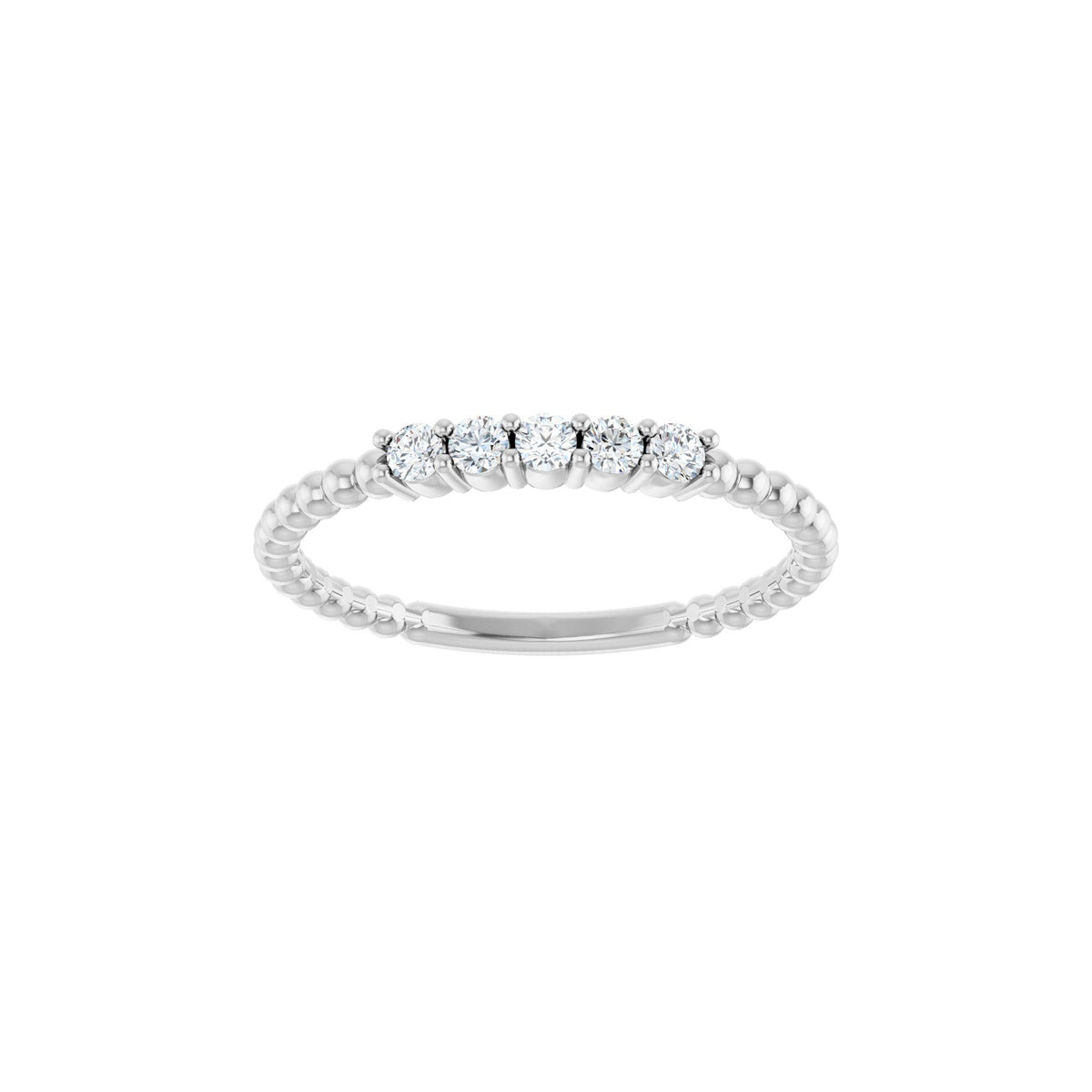1/6 CTW Natural Diamond Stackable Ring