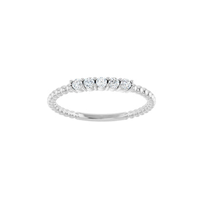 1/6 CTW Natural Diamond Stackable Ring