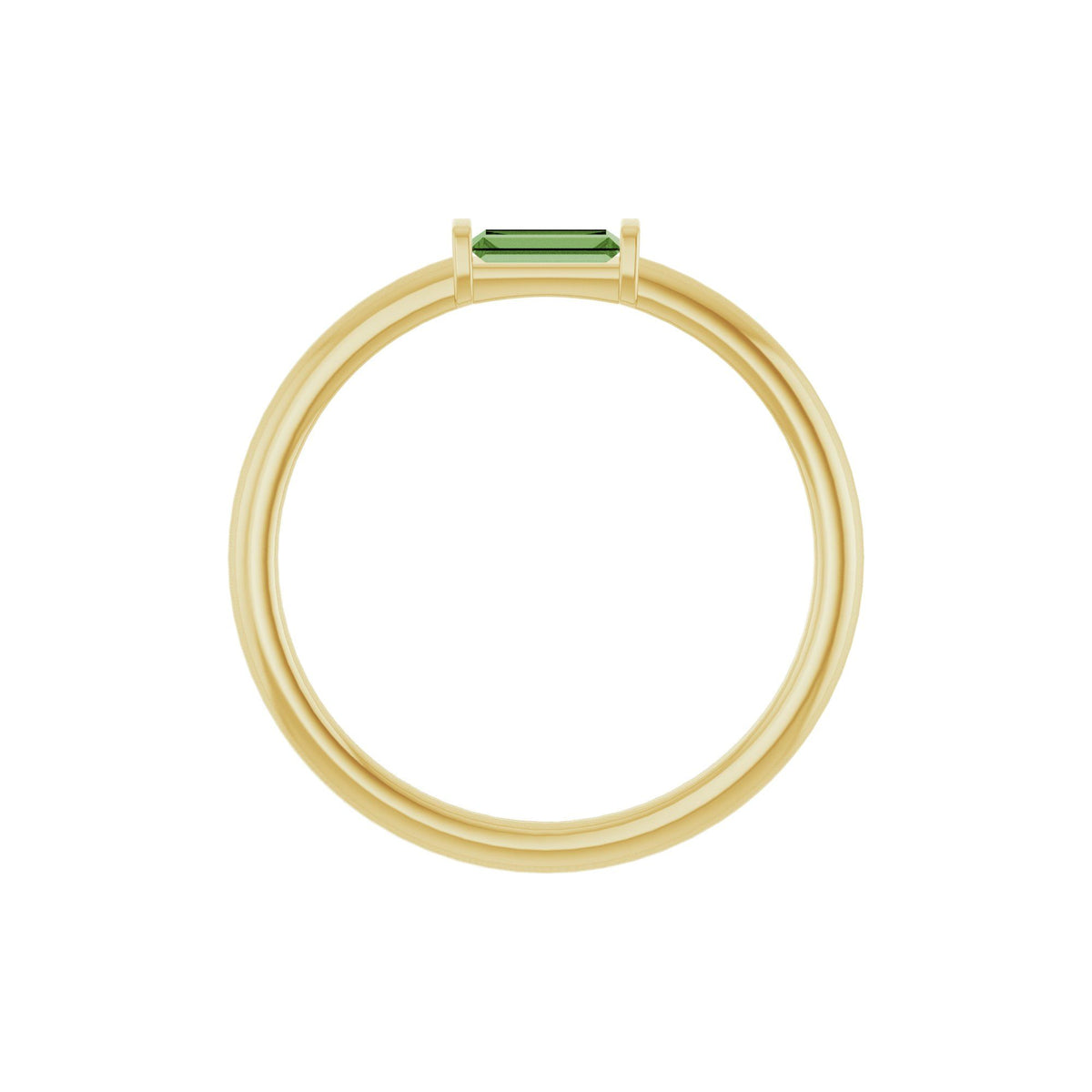 Natural Green Tourmaline Stackable Ring