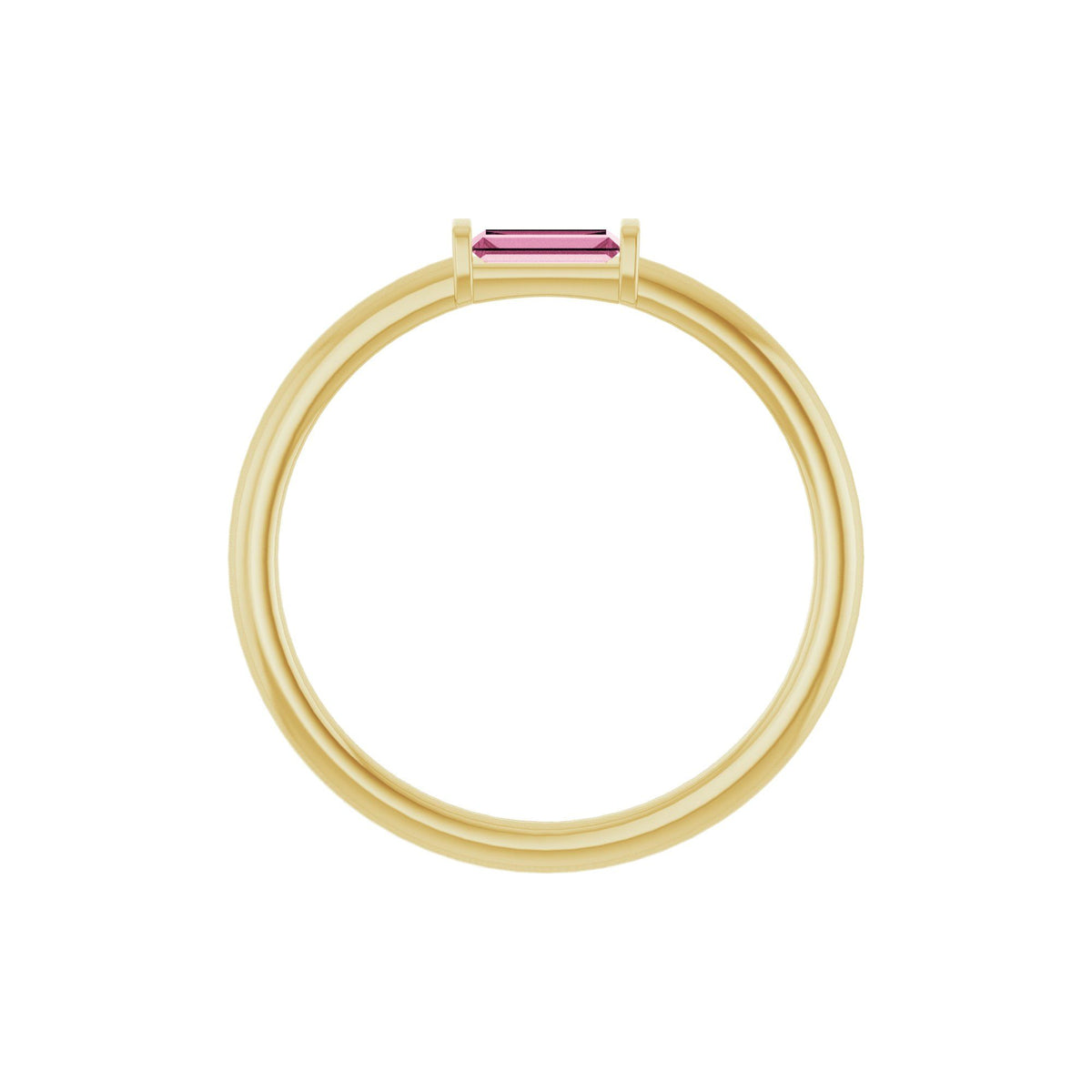 Natural Pink Tourmaline Stackable Ring