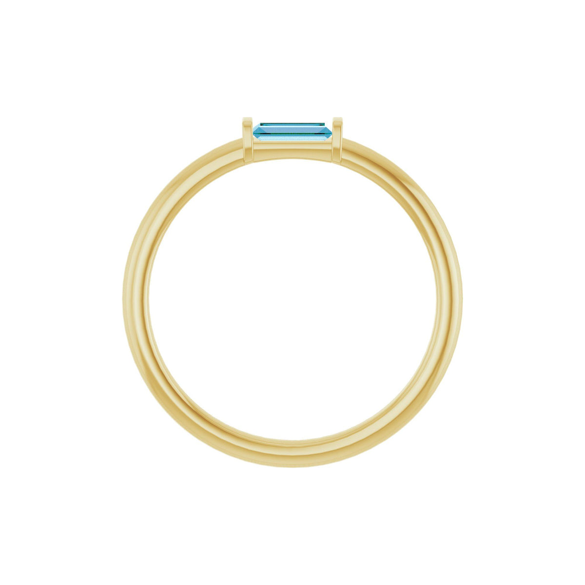 Natural Swiss Blue Topaz Stackable Ring