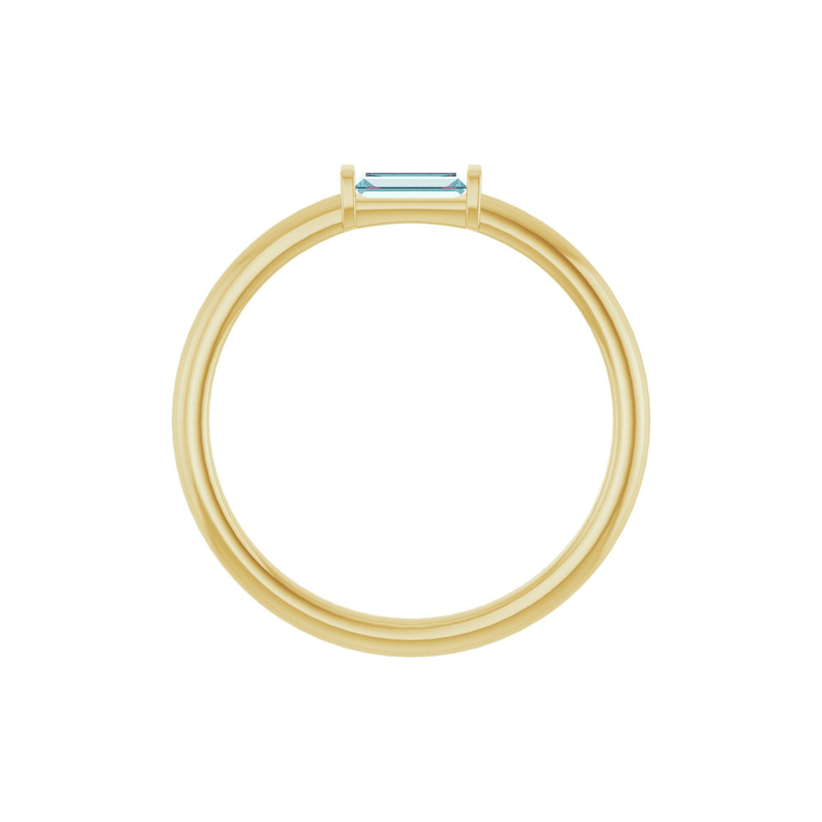 Natural Sky Blue Topaz Stackable Ring