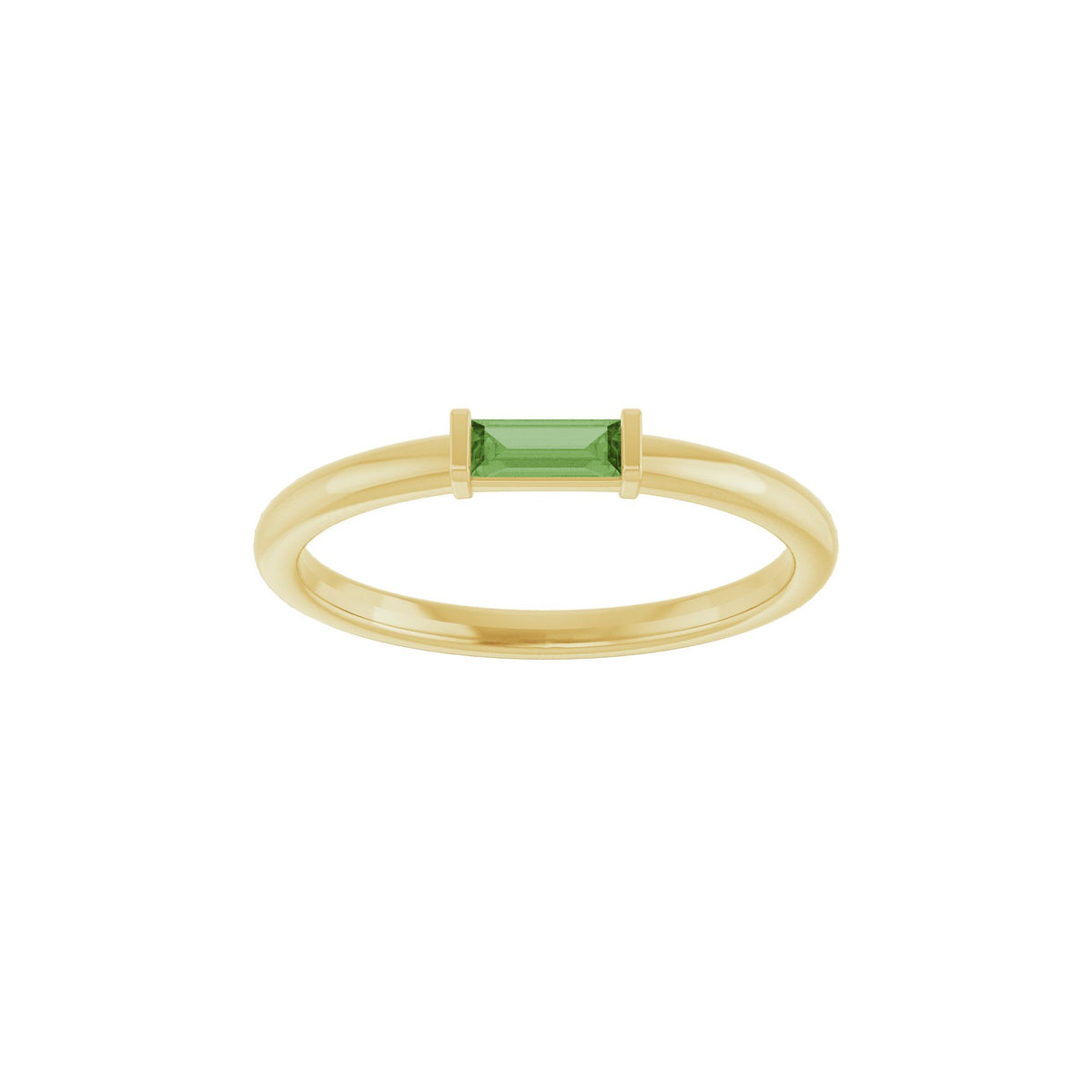Natural Green Tourmaline Stackable Ring
