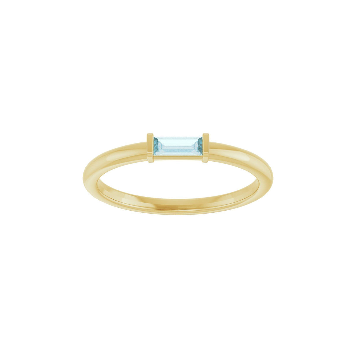 Natural Sky Blue Topaz Stackable Ring