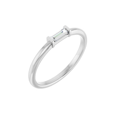 1/6 CTW Natural Diamond Stackable Ring