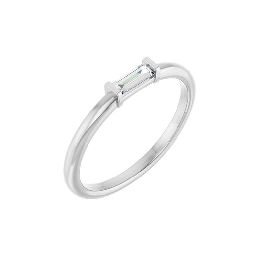 1/6 CTW Natural Diamond Stackable Ring