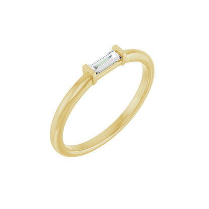 1/6 CTW Natural Diamond Stackable Ring