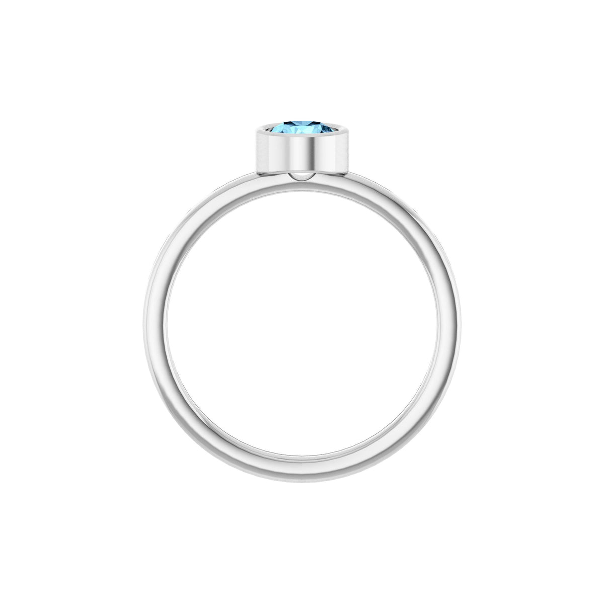 5 mm Natural Aquamarine Ring