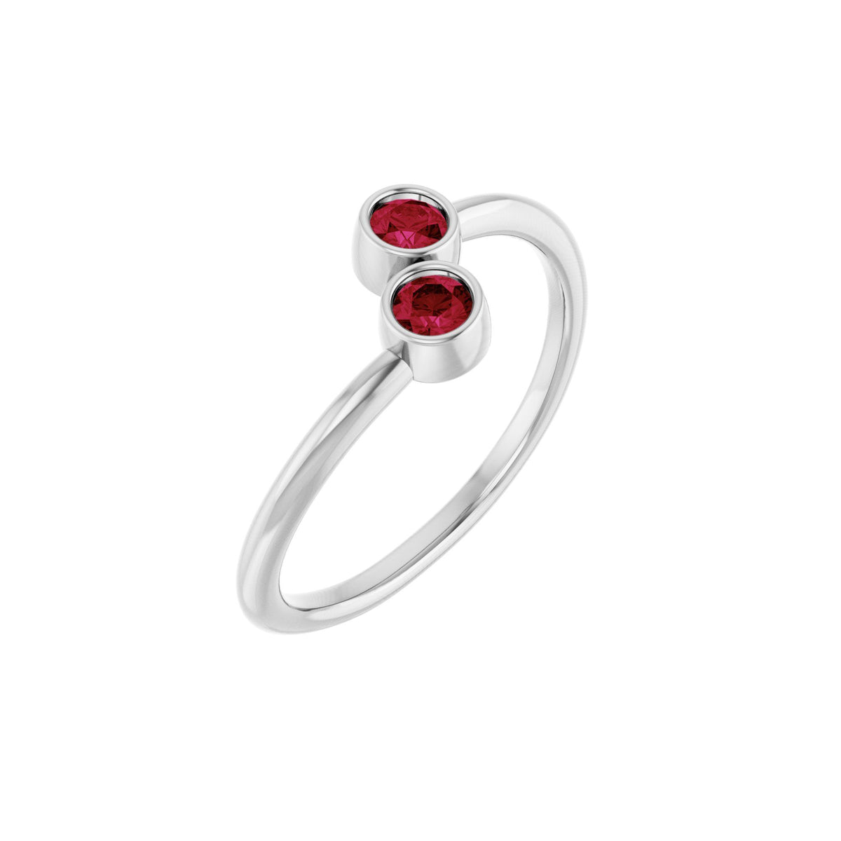 Natural Ruby Two-Stone Ring