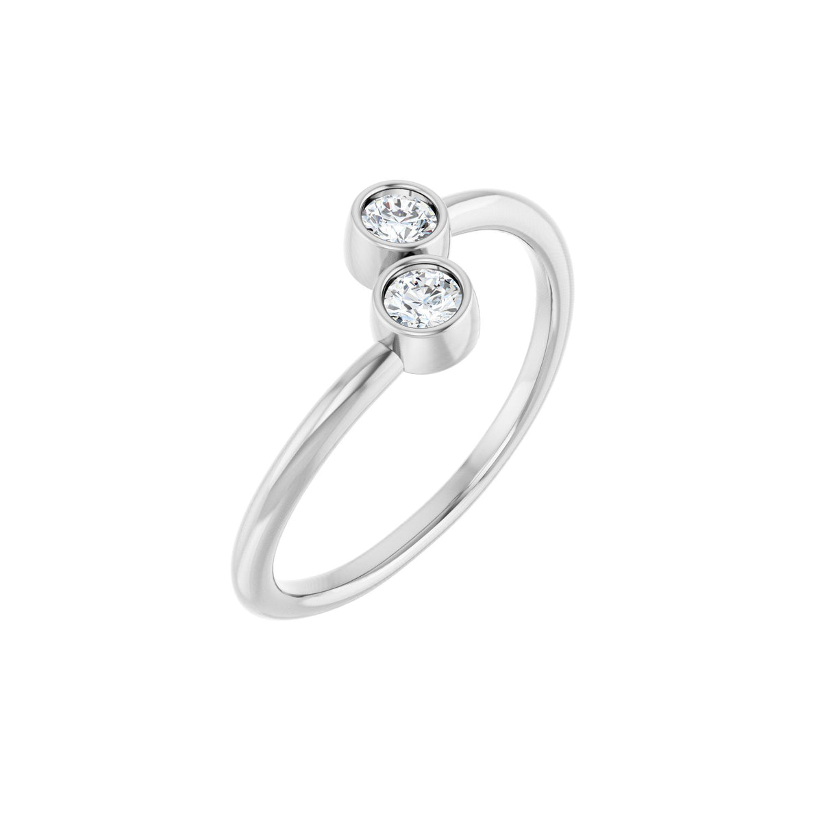 1/5 CTW Natural Diamond Two-Stone Ring