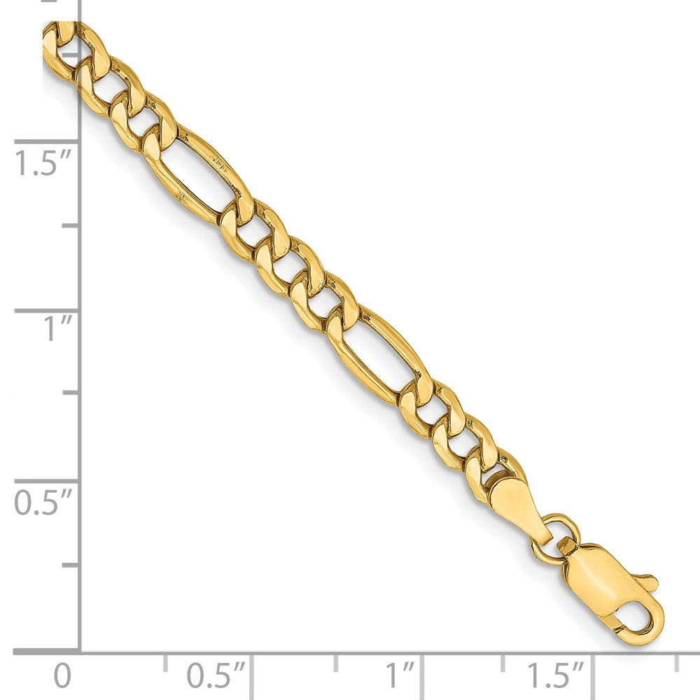 4.2mm Semi-Solid Figaro Chain 7" - 4.4mm
