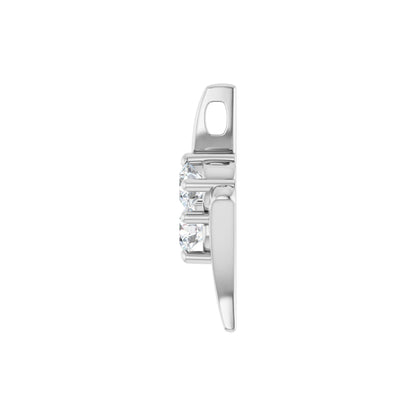 Natural Diamond Two-Stone Freeform Pendant