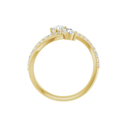 3/4 CTW Natural Diamond Two-Stone Ring