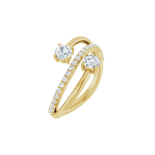 3/4 CTW Natural Diamond Two-Stone Ring
