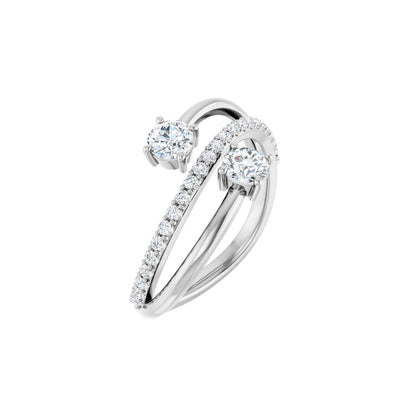 3/4 CTW Natural Diamond Two-Stone Ring