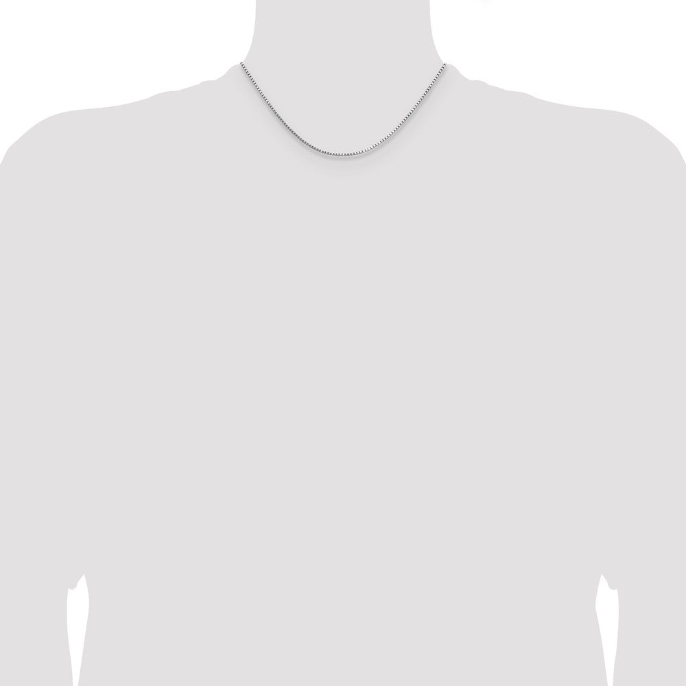 1.10mm Box Chain - White Gold