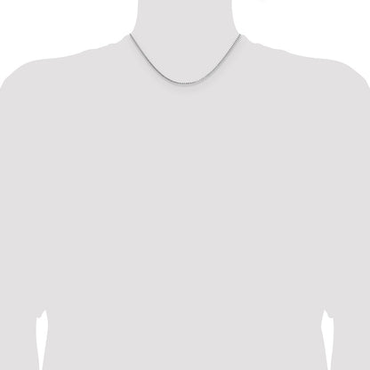 1.10mm Box Chain - White Gold