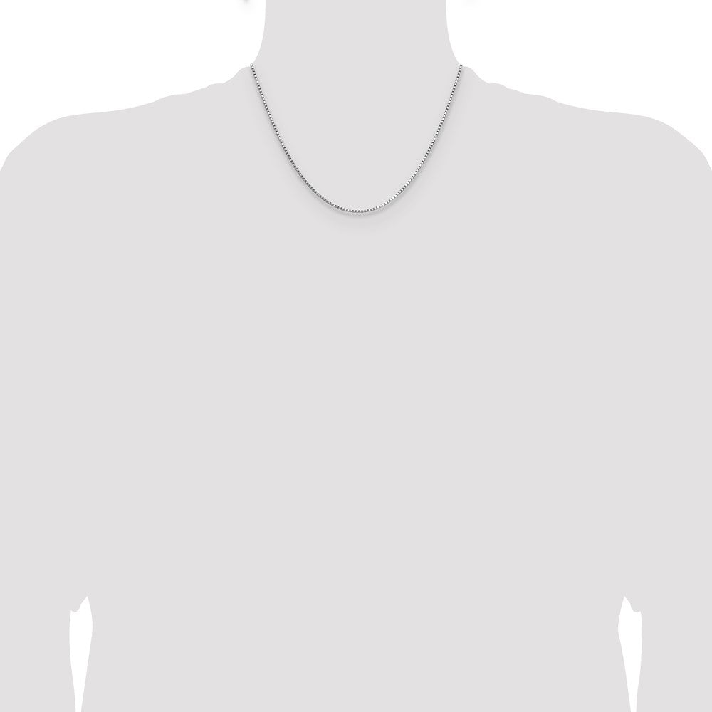 1.10mm Box Chain - White Gold