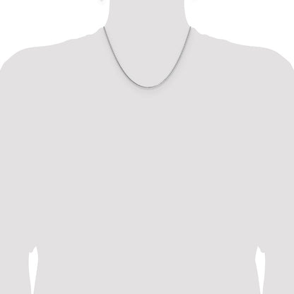 1.10mm Box Chain - White Gold