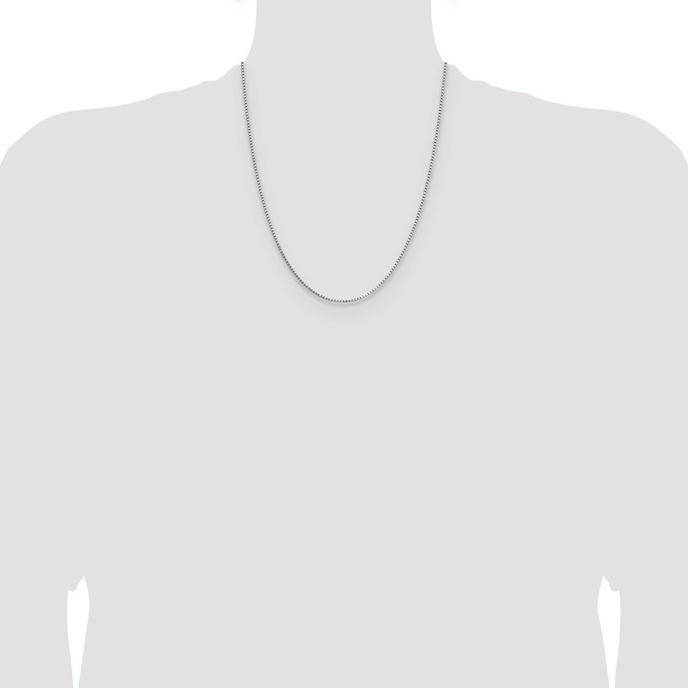 1.10mm Box Chain - White Gold