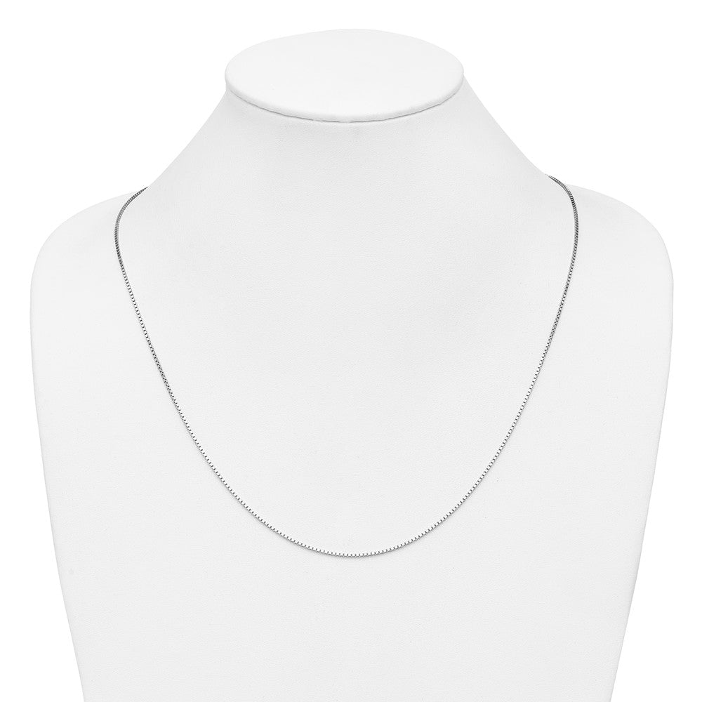 1.10mm Box Chain - White Gold